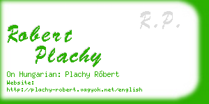 robert plachy business card